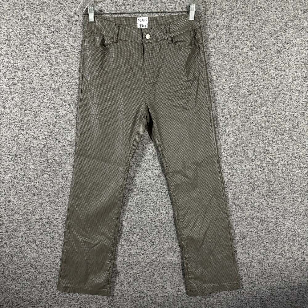 Bevy Flog Women's Size 30 Brown High Waisted Straight Leg Stretch Khaki Pants